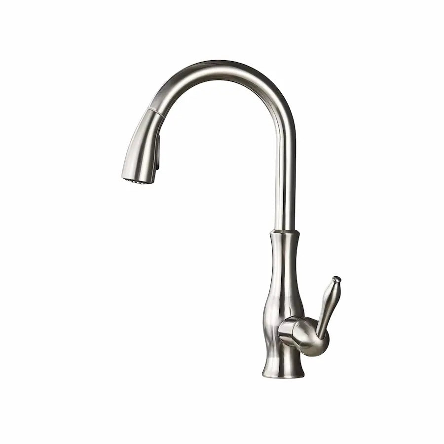 Robinet de Cuisine Douchette Néo-Rétro en Laiton couleur nickel brossé