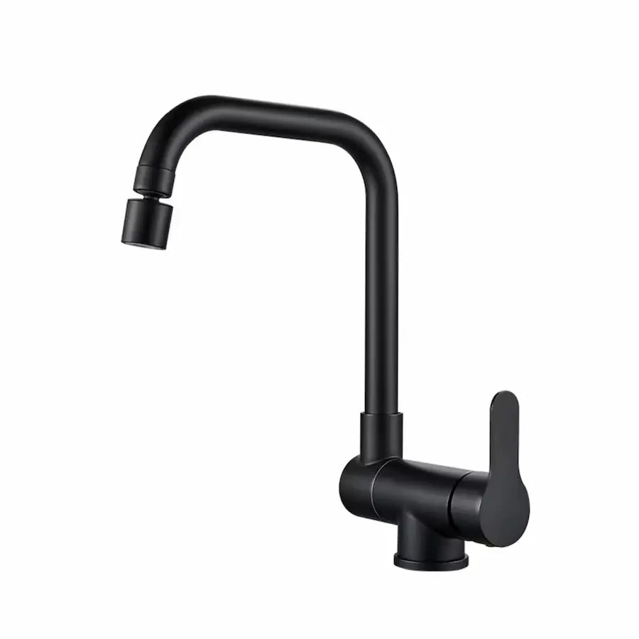 Robinet de Cuisine en Inox avec Bec Escamotable couleur noir
