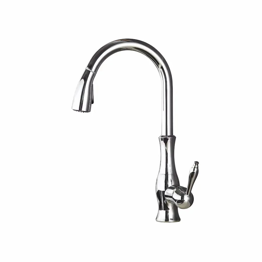 Robinet de Cuisine Douchette Néo-Rétro en Laiton couleur chrome