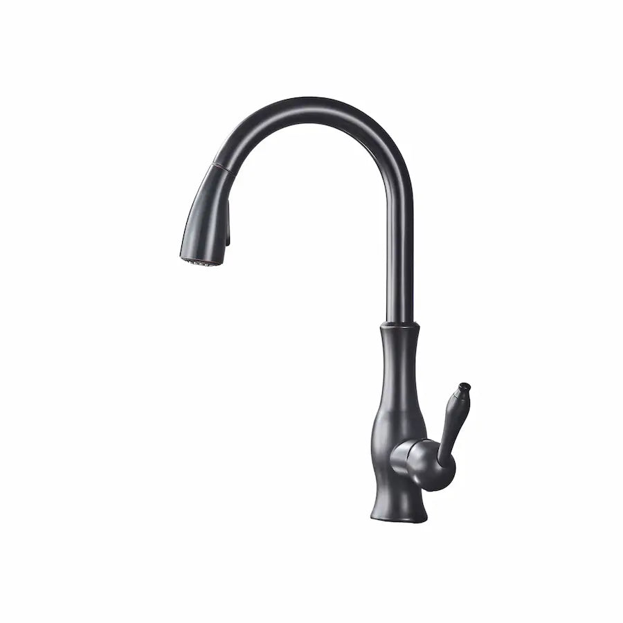 Robinet de Cuisine Douchette Néo-Rétro en Laiton couleur noir